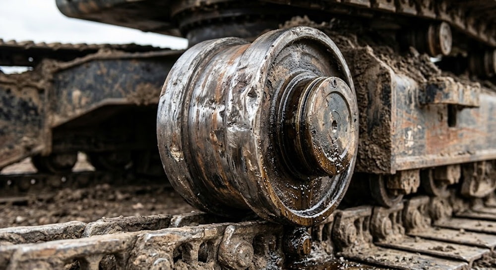 Excavator Carrier Roller Replacement