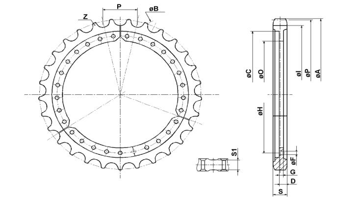 New Product-Liebherr PR754 dozer segment group to undercarriage track repair